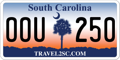 SC license plate OOU250