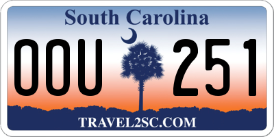 SC license plate OOU251