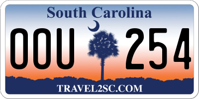 SC license plate OOU254