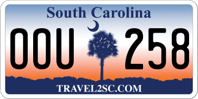 SC license plate OOU258