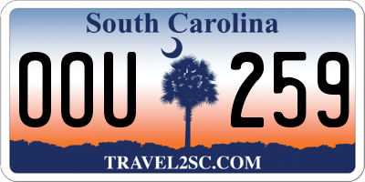 SC license plate OOU259