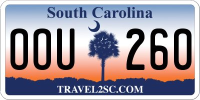 SC license plate OOU260