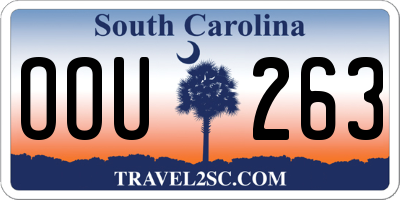 SC license plate OOU263