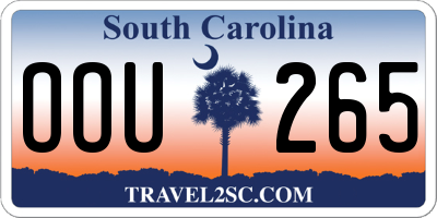SC license plate OOU265