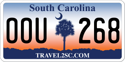 SC license plate OOU268