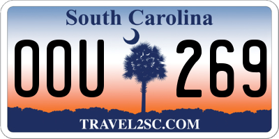 SC license plate OOU269