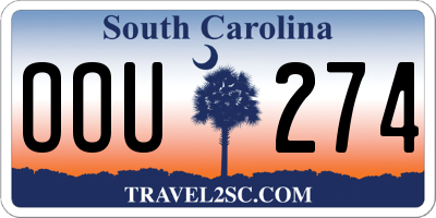 SC license plate OOU274