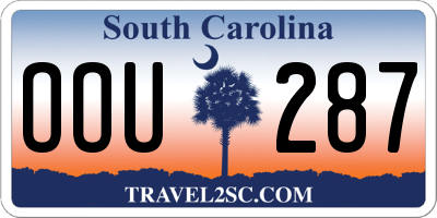 SC license plate OOU287