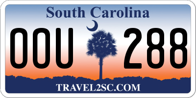 SC license plate OOU288