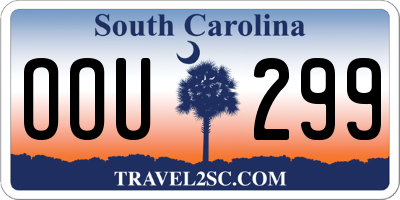 SC license plate OOU299