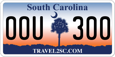 SC license plate OOU300
