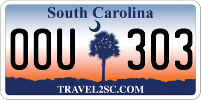 SC license plate OOU303
