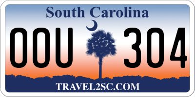 SC license plate OOU304