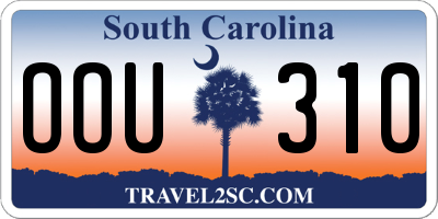 SC license plate OOU310