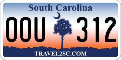 SC license plate OOU312