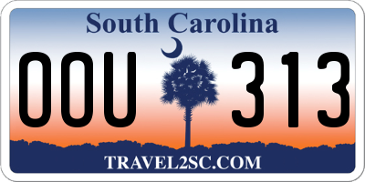 SC license plate OOU313