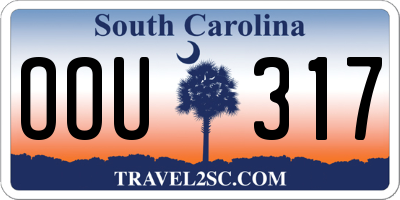 SC license plate OOU317