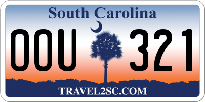 SC license plate OOU321
