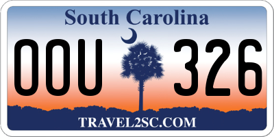 SC license plate OOU326