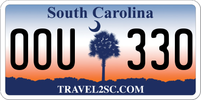 SC license plate OOU330