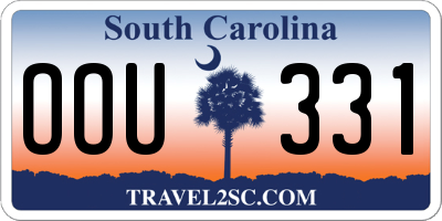 SC license plate OOU331