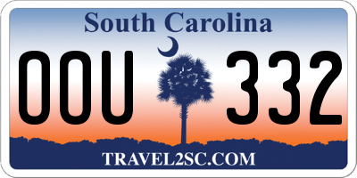 SC license plate OOU332