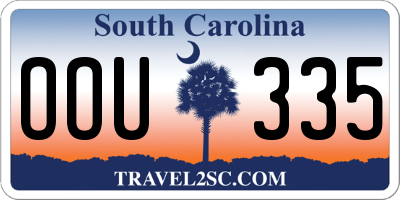 SC license plate OOU335