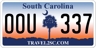 SC license plate OOU337