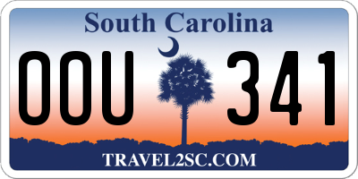 SC license plate OOU341