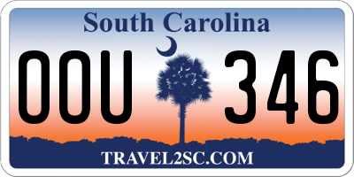 SC license plate OOU346