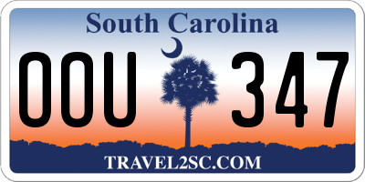 SC license plate OOU347