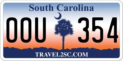 SC license plate OOU354