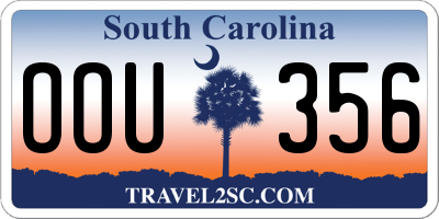 SC license plate OOU356