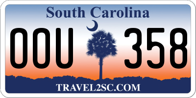 SC license plate OOU358