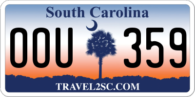 SC license plate OOU359