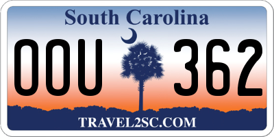 SC license plate OOU362