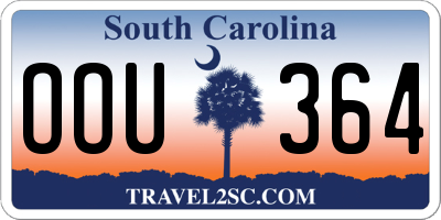 SC license plate OOU364
