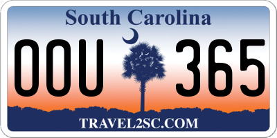 SC license plate OOU365