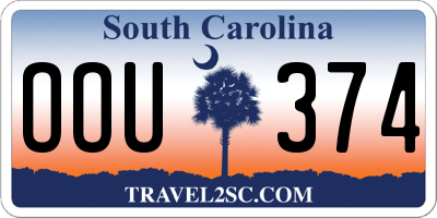 SC license plate OOU374