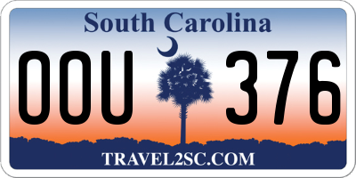 SC license plate OOU376