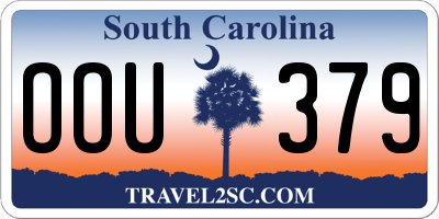 SC license plate OOU379