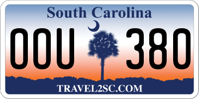 SC license plate OOU380
