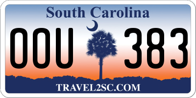 SC license plate OOU383