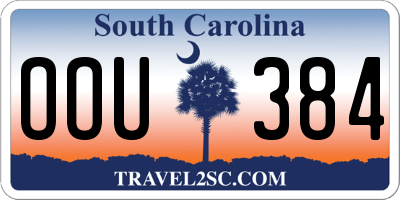 SC license plate OOU384