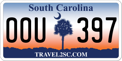 SC license plate OOU397