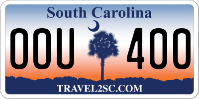 SC license plate OOU400