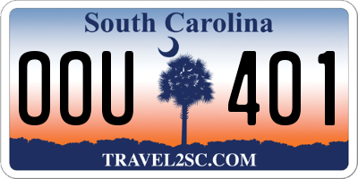 SC license plate OOU401