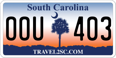SC license plate OOU403