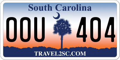 SC license plate OOU404