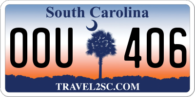 SC license plate OOU406